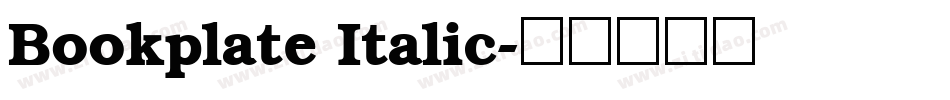Bookplate Italic字体转换